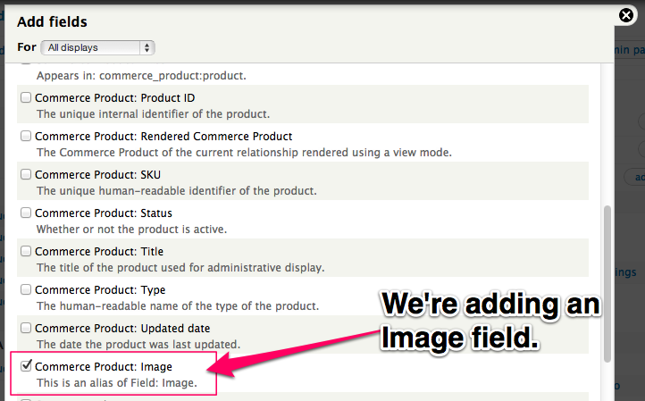 We're adding an image field.