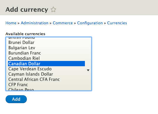 Add currency