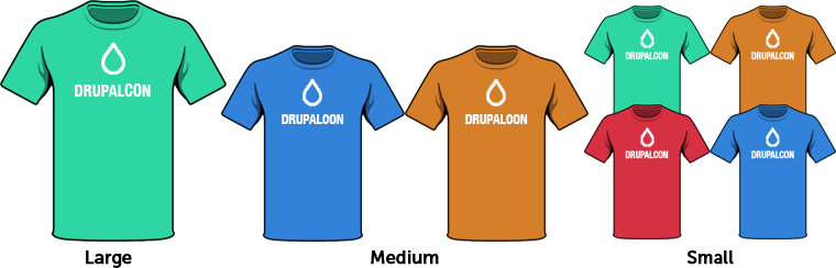 T-shirt color and size product attributes